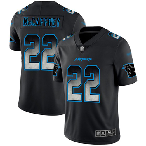 Carolina Panthers Limited Black Men Christian McCaffrey Jersey NFL Football 22 Smoke Fashion
